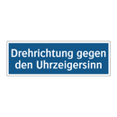 Drehrichtung gegen den Uhrzeigersinn