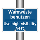Warnweste benutzen - Use high-visibility vest