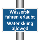 Wasserski fahren erlaubt - Water skiing allowed