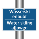Wasserski erlaubt - Water skiing allowed