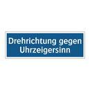 Drehrichtung gegen Uhrzeigersinn