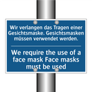 Wir verlangen das Tragen einer /.../ - We require the use of a face mask /.../