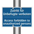 Zutritt für Unbefugte verboten - Access forbidden to unauthorized /.../