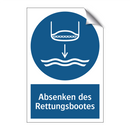 Absenken des Rettungsbootes