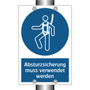 Absturzsicherung muss verwendet werden