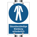 Säurebeständige Kleidung erforderlich