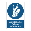 Antistatische Schuhe erforderlich