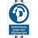 Drehrichtung gegen den Uhrzeigersinn