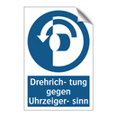 Drehrich- tung gegen Uhrzeiger- sinn