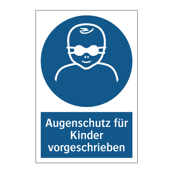 Augenschutz für Kinder vorgeschrieben