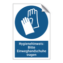 Hygienehinweis: Bitte Einweghandschuhe tragen
