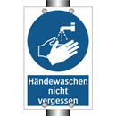 Händewaschen nicht vergessen