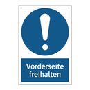 Vorderseite freihalten