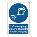 Luftversorgung einschalten beim Aussetzvorgang