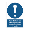 Vorschriften zur Entsorgung von Meeresmüll Nur Plastik