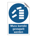 Muss korrekt gestapelt werden