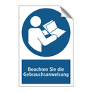 Beachten Sie die Gebrauchsanweisung