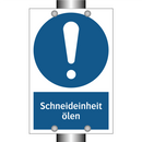 Schneideinheit ölen