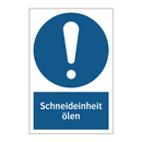 Schneideinheit ölen