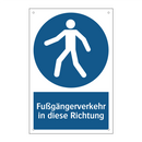 Fußgängerverkehr in diese Richtung