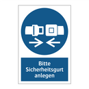 Bitte Sicherheitsgurt anlegen