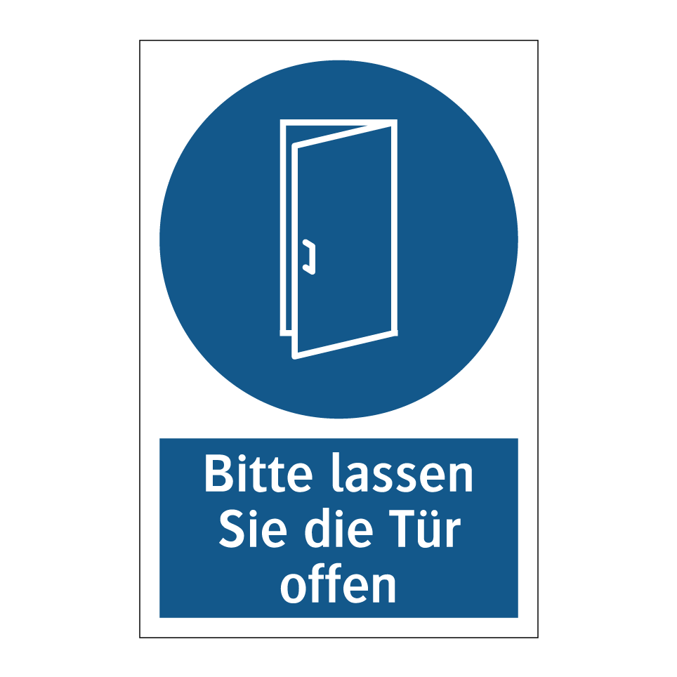 Kauf Bitte lassen Sie die Tür offen schild | SignOnline | DE-M3332