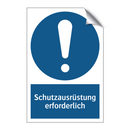 Schutzausrüstung erforderlich