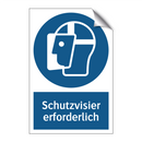 Schutzvisier erforderlich