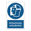 Schutzvisier erforderlich