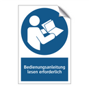 Bedienungsanleitung lesen erforderlich