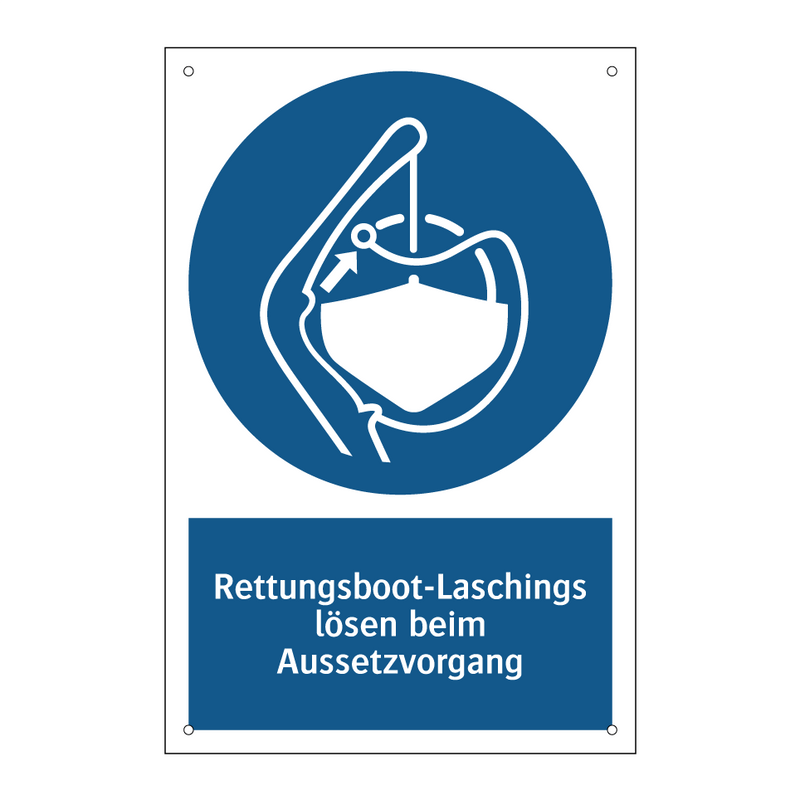 Rettungsboot-Laschings lösen beim Aussetzvorgang
