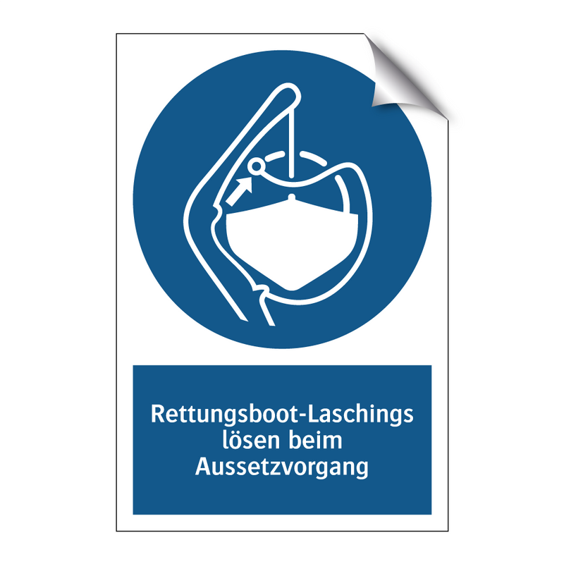 Rettungsboot-Laschings lösen beim Aussetzvorgang