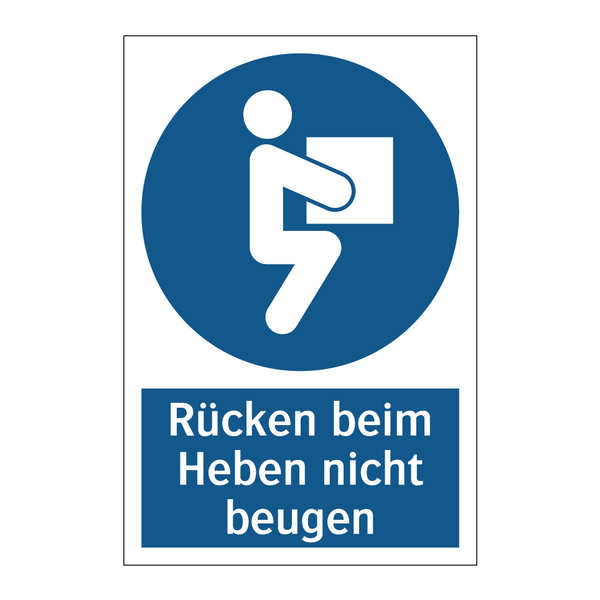 Rücken beim Heben nicht beugen