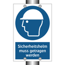 Sicherheitshelm muss getragen werden