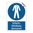 Schutz- kleidung benutzen