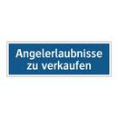 Angelerlaubnisse zu verkaufen