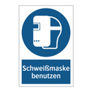 Schweißmaske benutzen