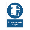 Schweissmaske tragen