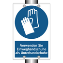 Verwenden Sie Einweghandschuhe als Unterhandschuhe