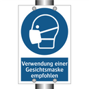Verwendung einer Gesichtsmaske empfohlen