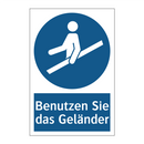 Benutzen Sie das Geländer