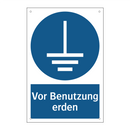 Vor Benutzung erden