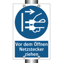 Vor dem Öffnen Netzstecker ziehen