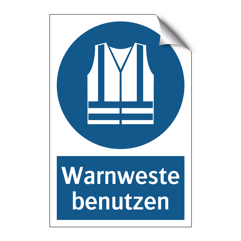 Warnweste benutzen