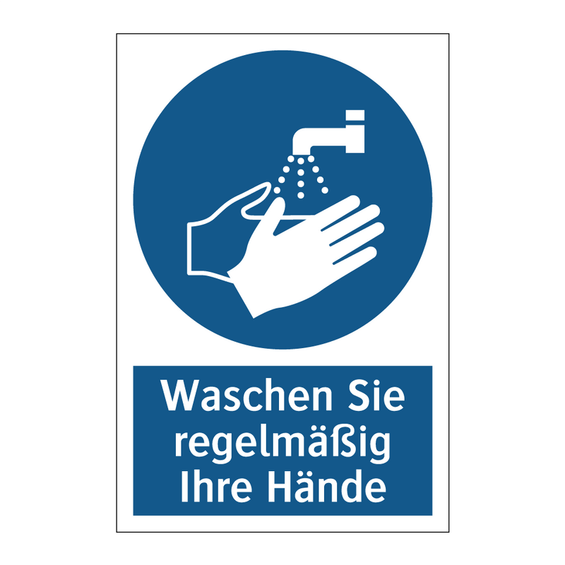 Waschen Sie regelmäßig Ihre Hände