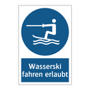 Wasserski fahren erlaubt