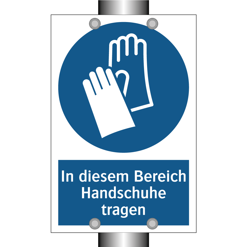 Kauf In diesem Bereich Handschuhe tragen schild | SignOnline