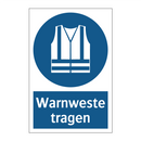 Warnweste tragen