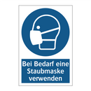 Bei Bedarf eine Staubmaske verwenden