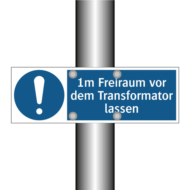 1m Freiraum vor dem Transformator lassen